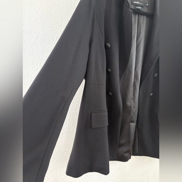 Studio by Torrid black  Ponte Double Breasted Relaxed Blazer size 2X - Picture 4 of 8